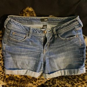 size 8 a.n.a denim blue shorts